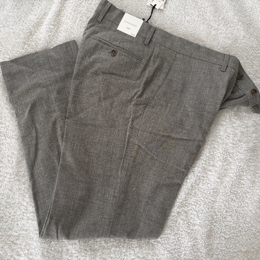 NWT Banana Republic Wrinkle Resistant Green Tailored Fit Pants 34x30